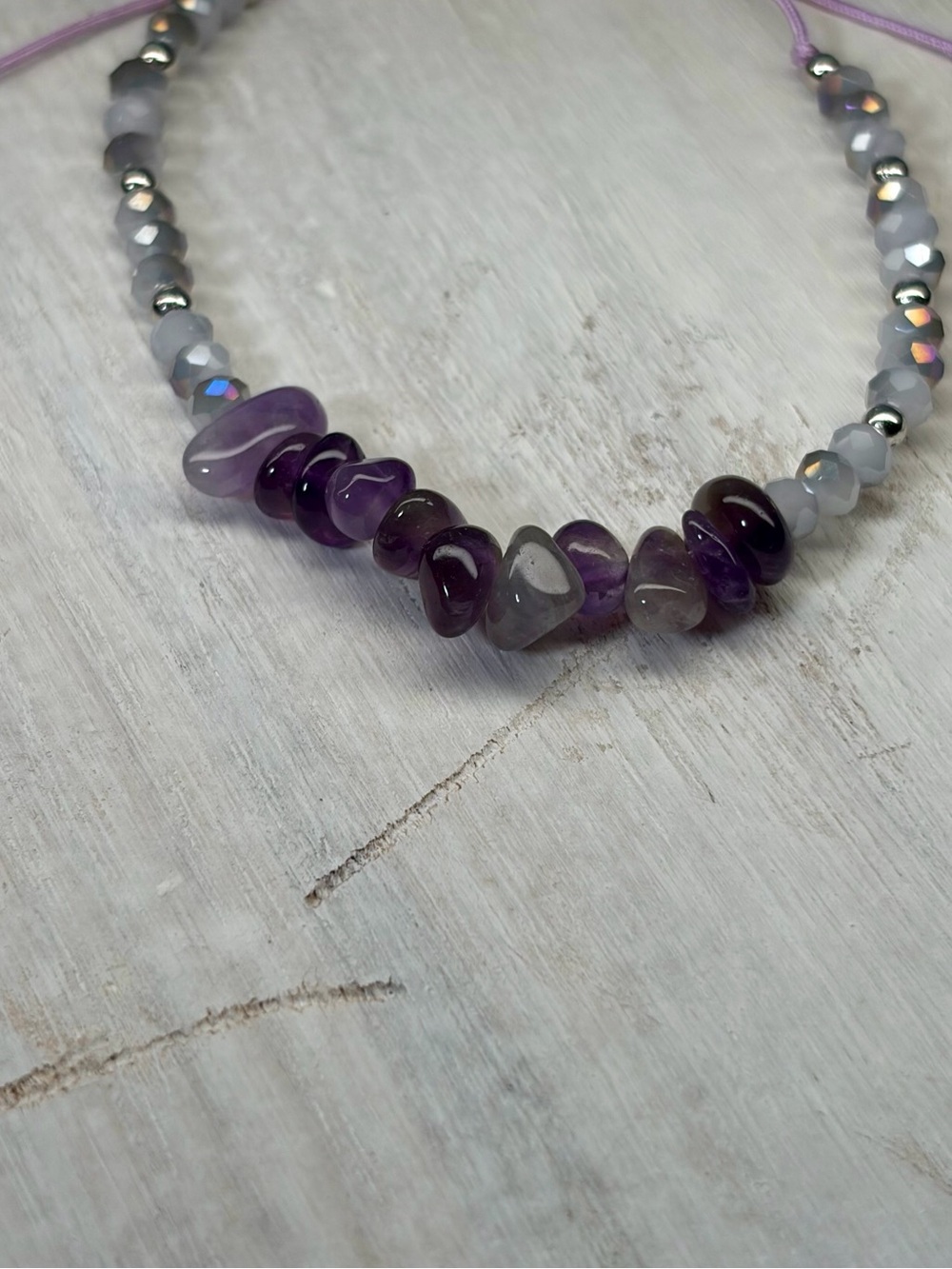 Amethyst Beaded Bracelet